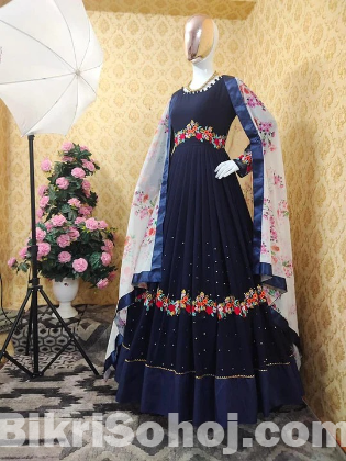 Readymade Georgette Embroidery Party Dress